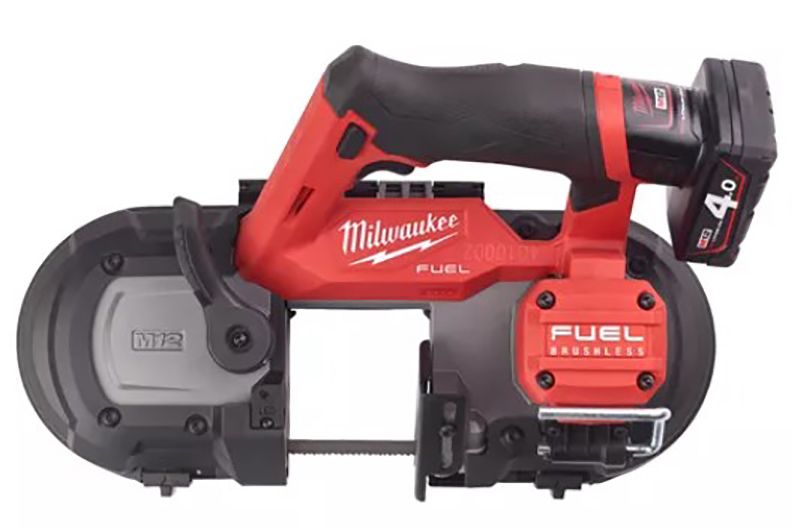 Пила стрічкова акумуляторна безщіткова MILWAUKEE, M12 FBS64-402C, 64мм  (зарядний пристрій С12 С, 2 акумулятори М12 В4 4Аг, поло (4933478441)