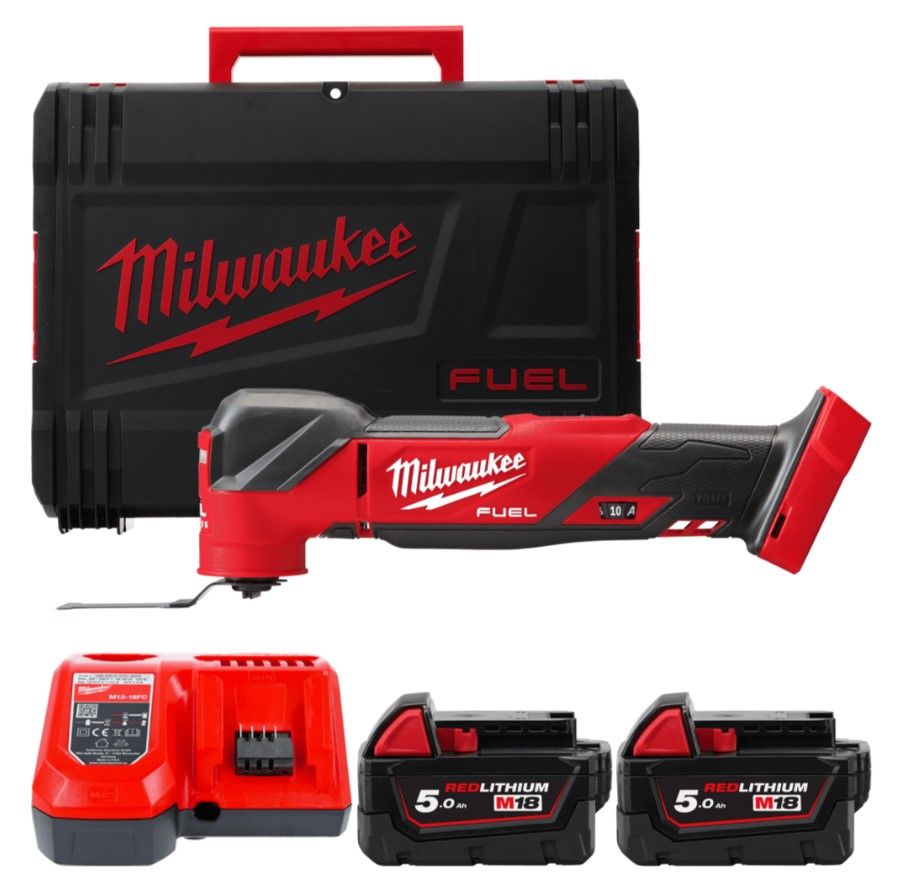 Інструмент багатофунціональний акумуляторний MILWAUKEE, M18 FMT-502X (зарядний.пристрій M12-18 FC, 2 акумулятори М18 В5 5Аг, уні (4933478492)
