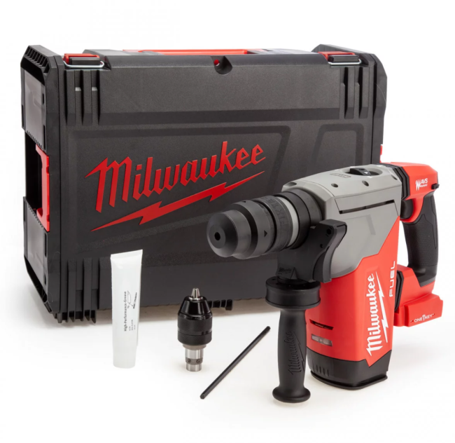 Перфоратор акумуляторний SDS-PLUS MILWAUKEE, M18 ONEFHPX-0X, 5Дж (каркас, патрон FIXTEC 13мм, HDкейс) (4933478495)