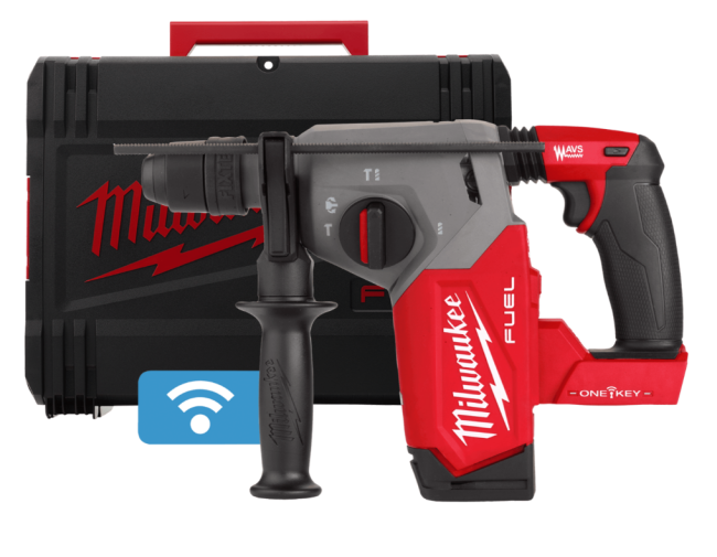 Перфоратор акумуляторний SDS-PLUS MILWAUKEE, M18 ONEFHX-0X, 2,5Дж (каркас, патрон FIXTEC 13мм, HDкейс) (4933478503)