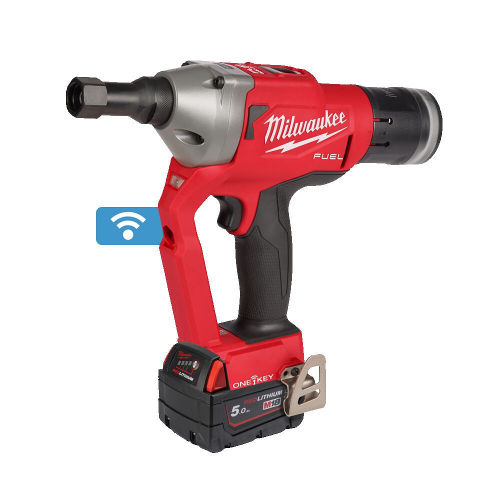 Заклепочник акумуляторний для замкових болтів безщітковий MILWAUKEE, M18 ONEFLT-502X, діаметр заклепок 4,8-6,4мм (зарядний прист (4933478638)