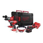 Набір з 3 інструментів акумуляторних безщіткових MILWAUKEE, M18 FPP2C2-502XL (зарядний пристрій M1-18 FC2, 2 акумулятори M18 B5 (4933478675)