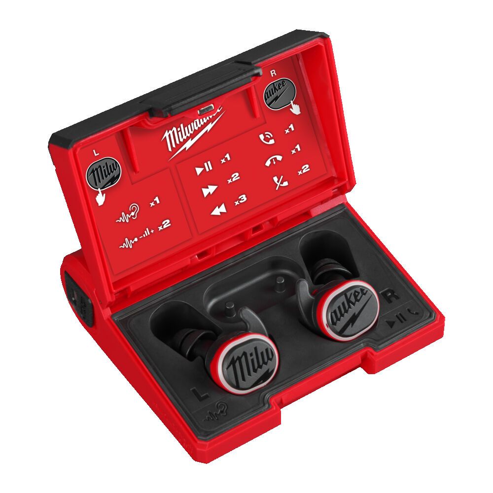 Навушники акумуляторні для работы, с захистом слуху MILWAUKEE L4 RLEPB-301 USB Bluetooth (4933478750)