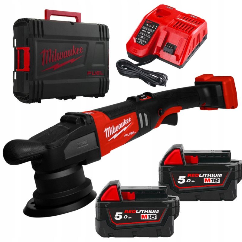 Машина полірувальна ексцентрикова акумуляторна безщіткова MILWAUKEE, M18 FROP15-502X, діаметр 125мм (зарядний.пристрій М12-18 FC (4933478835)