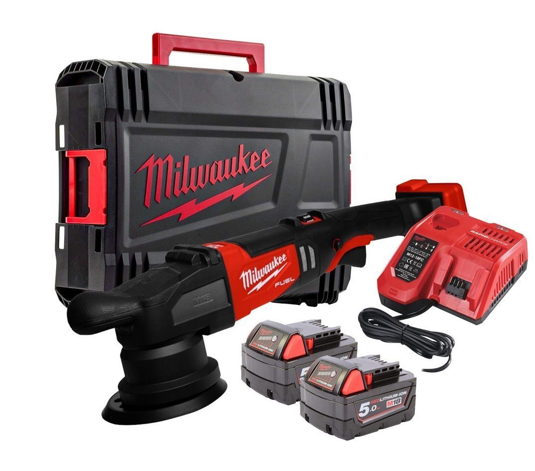 Машина полірувальна ексцентрикова акумуляторна безщіткова MILWAUKEE, M18 FUEL FROP21-502X, діаметр 150мм (зарядний пристрій M12- (4933478837)