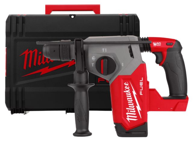 Перфоратор акумуляторний SDS-PLUS MILWAUKEE, M18 FHX-0X. 2,5Дж (каркас, патрон FIXTEC 13мм, HDкейс) (4933478888)