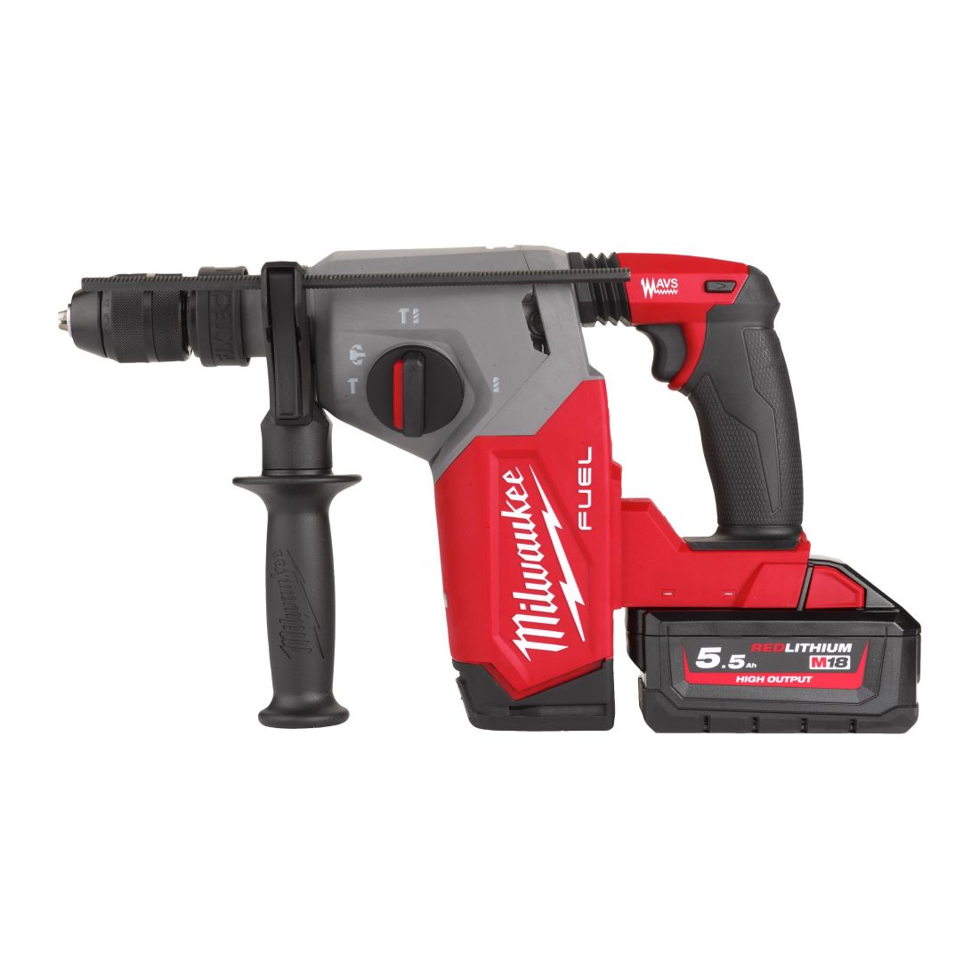 Перфоратор акумуляторний SDS-PLUS MILWAUKEE, M18 FHX-552X, 2,5Дж (зарядний пристрій M12-18 FC, 2 акумулятори М18 НВ5.5 5,5Аг, па (4933478889)