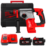 Перфоратор акумуляторний SDS-PLUS MILWAUKEE, M18 BLHX-502X, 2,3 Дж (зарядний пристрій M12-18 FC, 2 акумулятори М18 В5 5Аг, патро (4933478892)