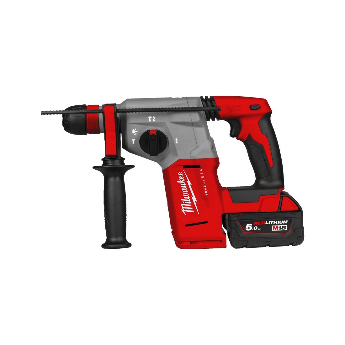 Перфоратор акумуляторний SDS-PLUS MILWAUKEE, M18 BLHX-502X, 2,3 Дж (зарядний пристрій M12-18 FC, 2 акумулятори М18 В5 5Аг, патро (4933478892)