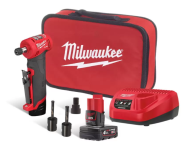 Шліфмашина кутова цангова акумуляторна MILWAUKEE M12 FDGA-422BA, (зарядний пристрій, аккумулятори М12 2 Аг та 4Аг , перехідник, (4933478991)
