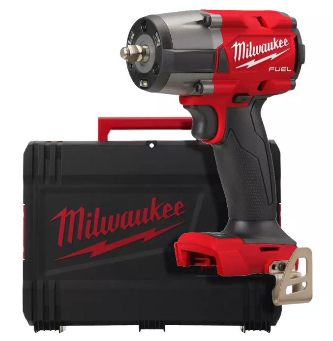 Гайковерт акумуляторний безщітковий 3/8'' MILWAUKEE, М18 FMTIW2F38-0X, 813Нм, з кільцем (каркас, кліпса для реміня, HDкейс) (4933479153)
