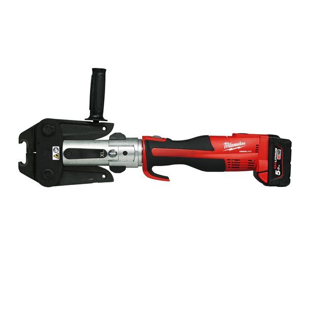 Обтискач гідравлічний акумуляторний для труб MILWAUKEE, M18B LHPTXL-502C XL (зарядний пристрій M12-18 FC, 2 акумулятори М18 В5 5 (4933479441)