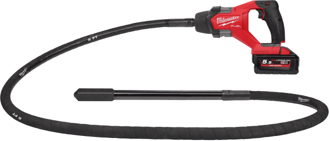 Вібратор занурювальний акумуляторний безщітковий MILWAUKEE, M18 FCVN24-551, 2,4м (зарядний пристрій M12-18 FC, 1 акумулятор М18 (4933479600)