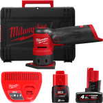 Шліфмашина вібраційна акумуляторна безщіткова MILWAUKEE, M12 FDSS-422X (зарядний пристрій С12 С, 1 акумулятор М12 В2 2Аг, 1 акум (4933479681)
