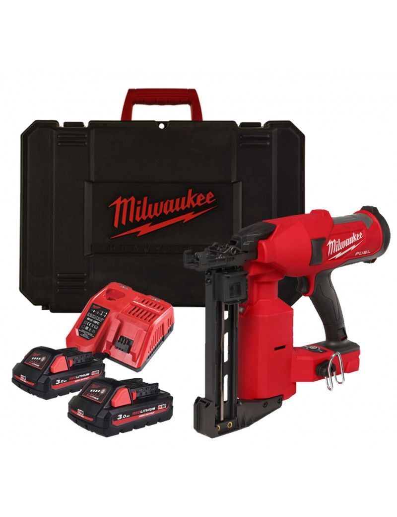Степлер скобозабивний акумуляторний безщітковий MILWAUKEE, M18 FFUS-302C, 38-51мм (зарядний пристрій M12-18 FC, 2 акумулятори М1 (4933479832)