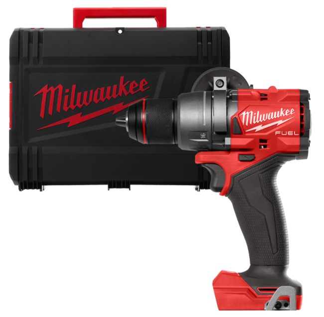 Дриль-шуруповерт з ударом акумуляторний безщітковий MILWAUKEE, M18 FPD3-0X, 158Нм (каркас, кліпса для реміня, бічна рукоять, НDк (4933479859)