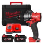 Дриль-шуруповерт з ударом акумуляторний безщітковий MILWAUKEE, M18 FPD3-502X, 158Нм (зарядний пристрій М12-18 FC, 2 акумулятори (4933479860)