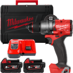 Дриль-шуруповерт акумуляторний безщітковий MILWAUKEE, M18 FDD3-502X, 158Нм (зарядний пристрій М12-18 FC, 2 акумулятори М18 В5 5А (4933479863)