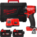 Шуруповерт ударний акумуляторний MILWAUKEE, M18 FID3-502X, 226Нм (зарядний пристрій M12-18 FC, 2 акумулятори М18 В5 5 Аг, кліпса (4933479865)