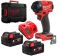 Шуруповерт ударний акумуляторний MILWAUKEE, M18 FID3-502X, 226Нм (зарядний пристрій M12-18 FC, 2 акумулятори М18 В5 5 Аг, кліпса (4933479865)