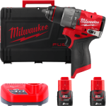 Дриль-шуруповерт з ударом акумуляторний безщітковий MILWAUKEE, M12 FPD2-202X, 37Нм (зарядний пристрій С12 С, 2 акумулятори М12 В (4933479868)