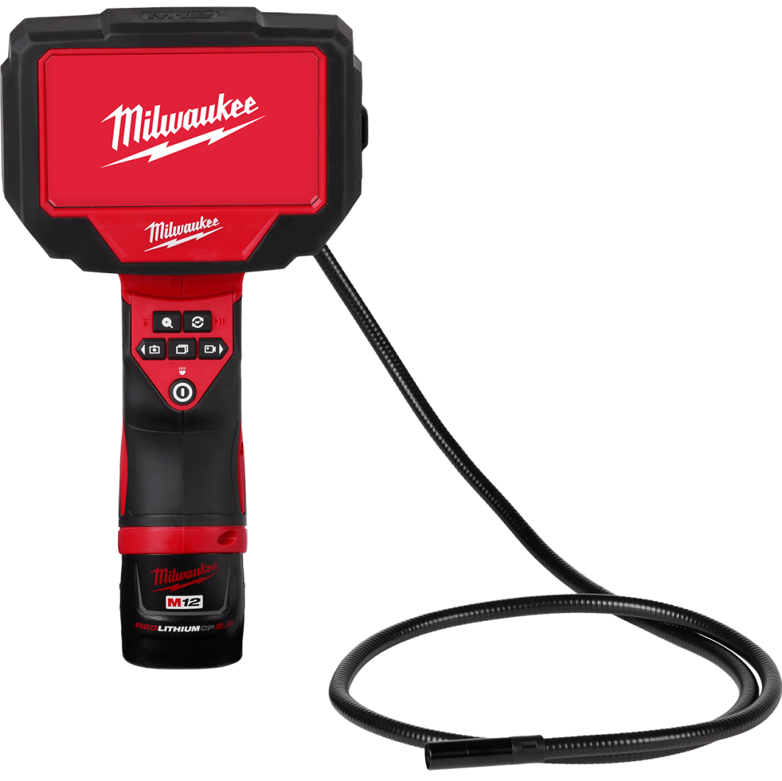 Камера цифрова акумуляторна MILWAUKEE, M12 360IC12-201C, 1м (зарядний пристрій С12 С, 1 акумулятор 2Ач, кейс) (4933480740)