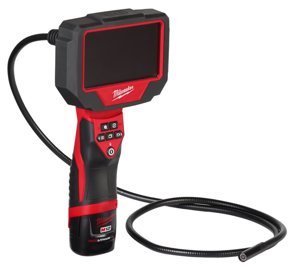 Камера цифрова акумуляторна MILWAUKEE, M12 360IC12-201C, 1м (зарядний пристрій С12 С, 1 акумулятор 2Ач, кейс) (4933480740)