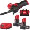 Шліфмашина стрічкова акумуляторна безщіткова MILWAUKEE, M12 FBFL10-402B, 10мм (зарядний пристрій С12 С, 2 акумулятори М12 В4 4Аг (4933480959)