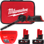 Шліфмашина стрічкова акумуляторна безщіткова MILWAUKEE, M12 FBFL13-402B, 13мм (зарядний пристрій С12 С, 2 акумулятори М12 В4 4Аг (4933480961)