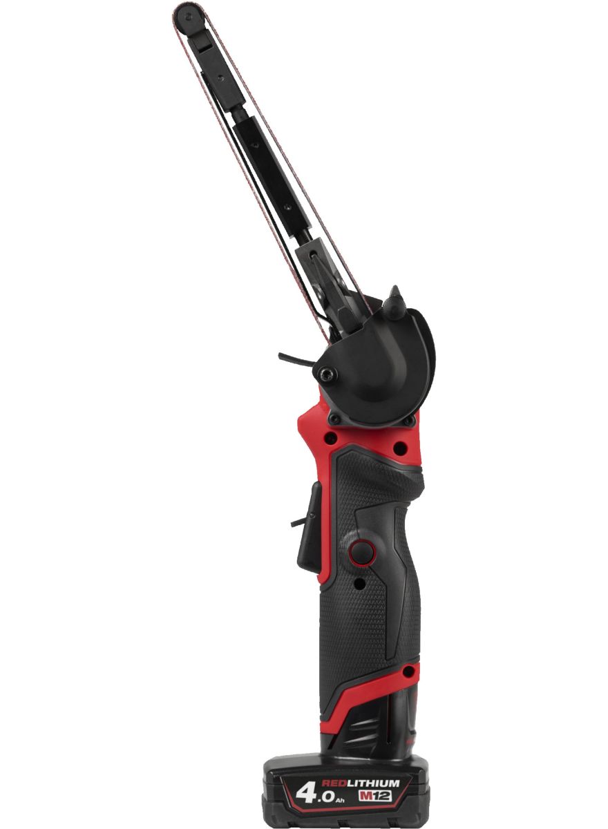 Шліфмашина стрічкова акумуляторна безщіткова MILWAUKEE, M12 FBFL13-402B, 13мм (зарядний пристрій С12 С, 2 акумулятори М12 В4 4Аг (4933480961)
