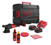 Машина полірувальна акумуляторна ексцентрикова безщіткова MILWAUKEE, M18 FROP15-502X KIT, діаметр 125мм (зарядний пристрій M12-1 (4933492352)