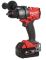 Дриль-шуруповерт акумуляторний безщітковий MILWAUKEE, M18 FDD3-402C, 158Нм (зарядний пристрій М12-18 С, 2 акумулятори М18 В4 4Аг (4933492472)