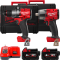 Набір акумуляторних інтрументів Milwaukee M18FPP2F3-502X (ударний дриль M18 FPD3, M18 FMTIW2F12 бездротовий ударний гайковерт 1/ (4933492518)