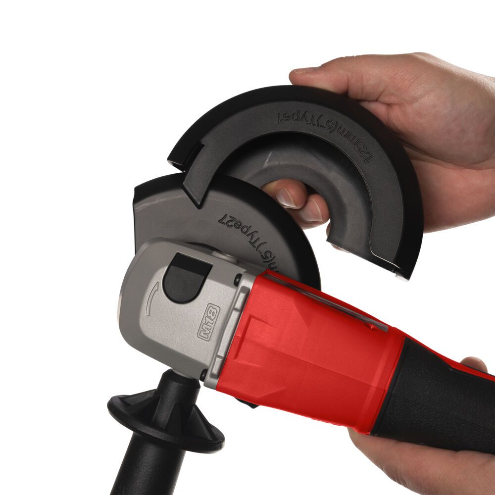 Шліфмашина кутова акумуляторна безщіткова MILWAUKEE, M18 BLSAG125X-0, діаметр 125мм (каркас бічна рукоять, захисний кожух, ключ, (4933492643)
