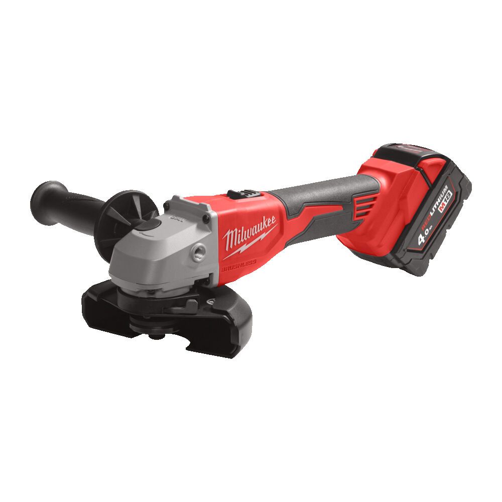 Шліфмашина кутова акумуляторна безщіткова MILWAUKEE, M18 BLSAG125X-402X, діаметр 125мм (зарядний.пристрій М12-18 С, 2 акумулятор (4933492644)