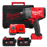 Гайковерт акумуляторний безщітковий 1/2'' MILWAUKEE, M18 FHIW2F12-502Х, 2034Нм, з кільцем (зарядний пристрій M12-18 FC. 2 акумул (4933492783)