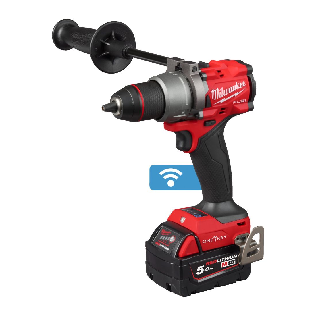 Дриль-шуруповерт з ударом акумуляторний безщітковий MILWAUKEE, M18 ONEPD3-502X, 158Нм (зарядний пристрій М12-18 FC, 2 акумулятор (4933492801)