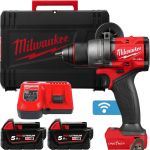 Дриль-шуруповерт акумуляторний безщітковий MILWAUKEE, M18 ONEDD3-502X,158Нм (зарядний пристрій М12-18 FC, 2 акумулятори М18 В5 5 (4933492802)