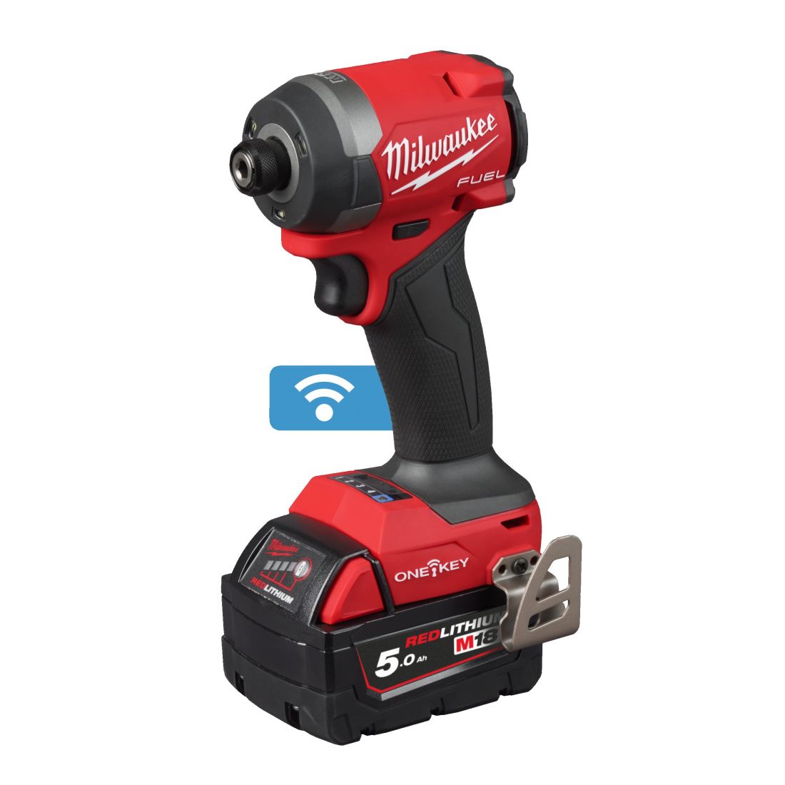 Шуруповерт ударний акумуляторний безщітковий 1/4" HEX MILWAUKEE, M18 ONEID3-502X, 226Нм (зарядний пристрій M12-18 FC, 2 акумулят (4933492804)