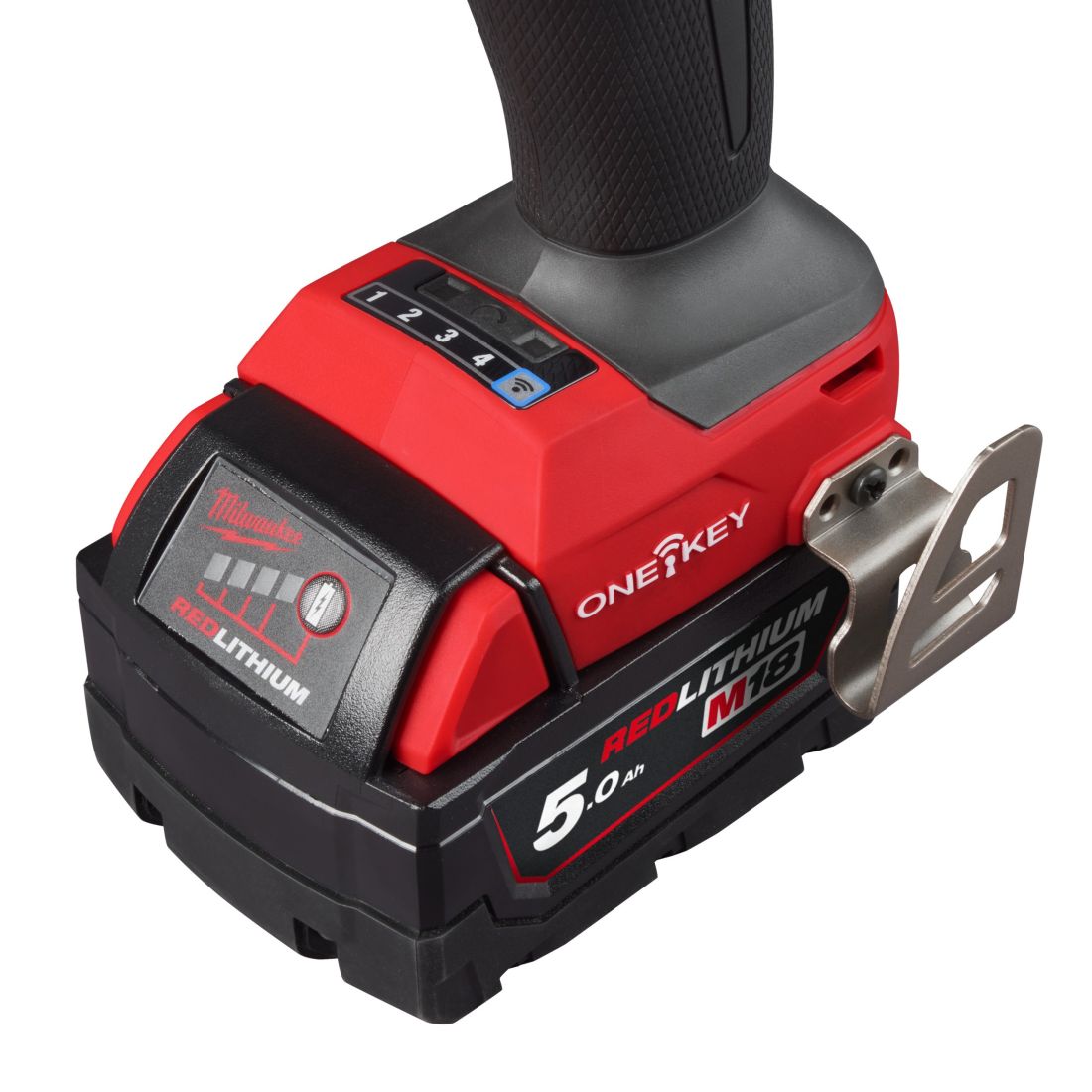 Шуруповерт ударний акумуляторний безщітковий 1/4" HEX MILWAUKEE, M18 ONEID3-502X, 226Нм (зарядний пристрій M12-18 FC, 2 акумулят (4933492804)