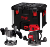 Фрезер акумулятрний кромкувальний MILWAUKEE, M18 FR12KIT-0P (цанги 8мм і 12мм, бічний упор, опорна плита, гайковий ключ, труба д (4933493305)