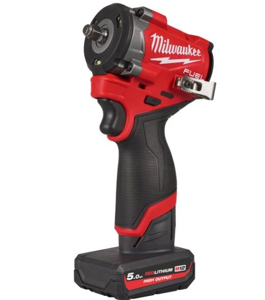 Гайковерт акумуляторний безщітковий 3/8'' MILWAUKEE, M12 FCIWF38G3-502X, 745Нм, з кільцем (зарядний пристрій С12 С, 2 акумулятор (4933493452)