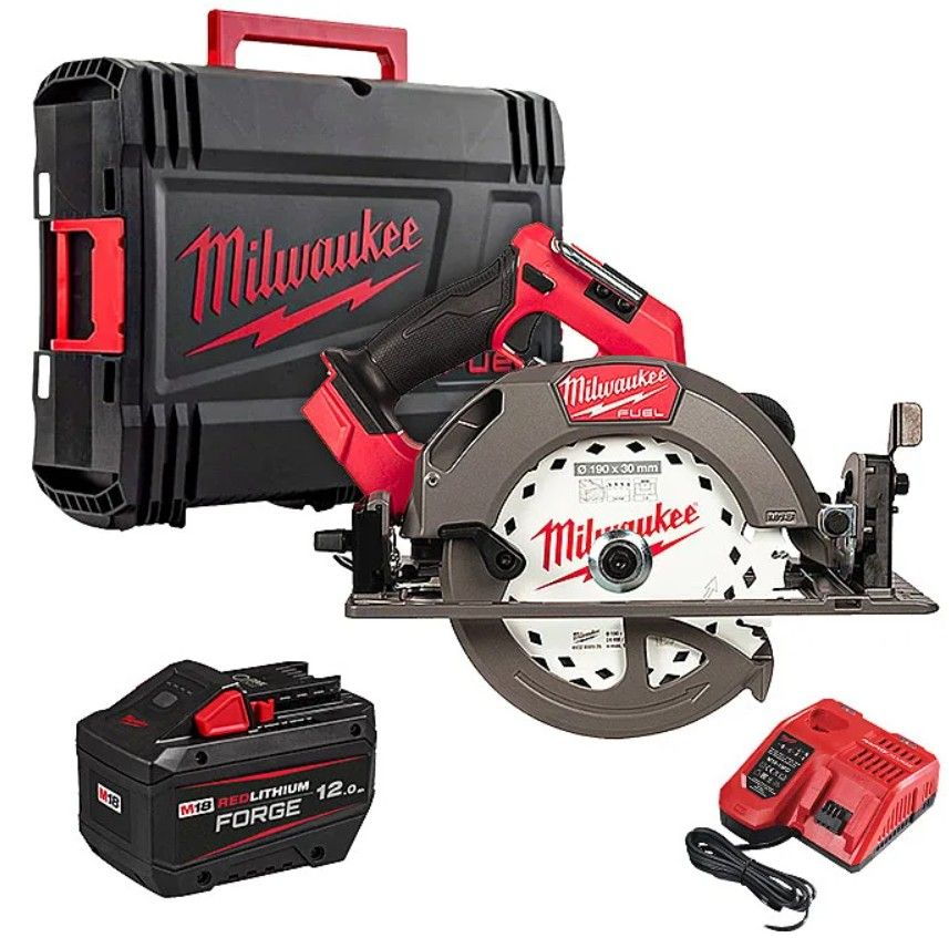 Пила дискова ручна акумуляторна MILWAUKEE, M18 FCS66GR3-121C, діаметр 190мм (зарядное устройство М12-18 FC, 1 аккумулятор М18 FB (4933493492)