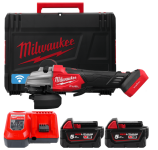Шліфмашина кутова - болгарка акумуляторна безщіткова MILWAUKEE, M18 FSAGSVO125X-502X, діаметр 125мм (зарядний пристрій М12-18 FC (4933493553)