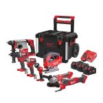 Набір інструментів акумуляторних MILWAUKEE, M18 FPP7C-5503С (кейс PACKOUT на колесах 4932464078, 3 акумулятори M18 B5 5 Аг, заря (4933498006)