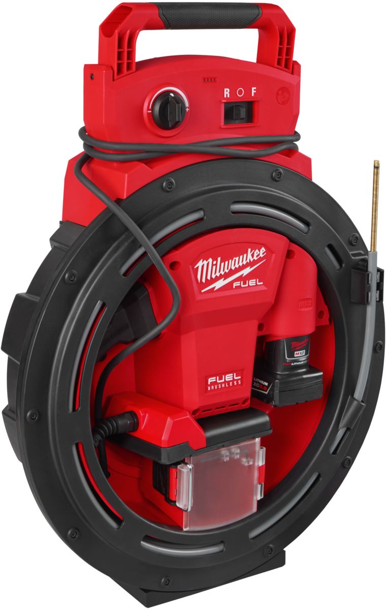 Машина прочистна акумуляторна MILWAUKEE, M12 HSFSM-602, 5м (зарядний пристрій С12 С, 2 акумулятори М12 В6 6Аг, картонне пакуванн (4933498378)