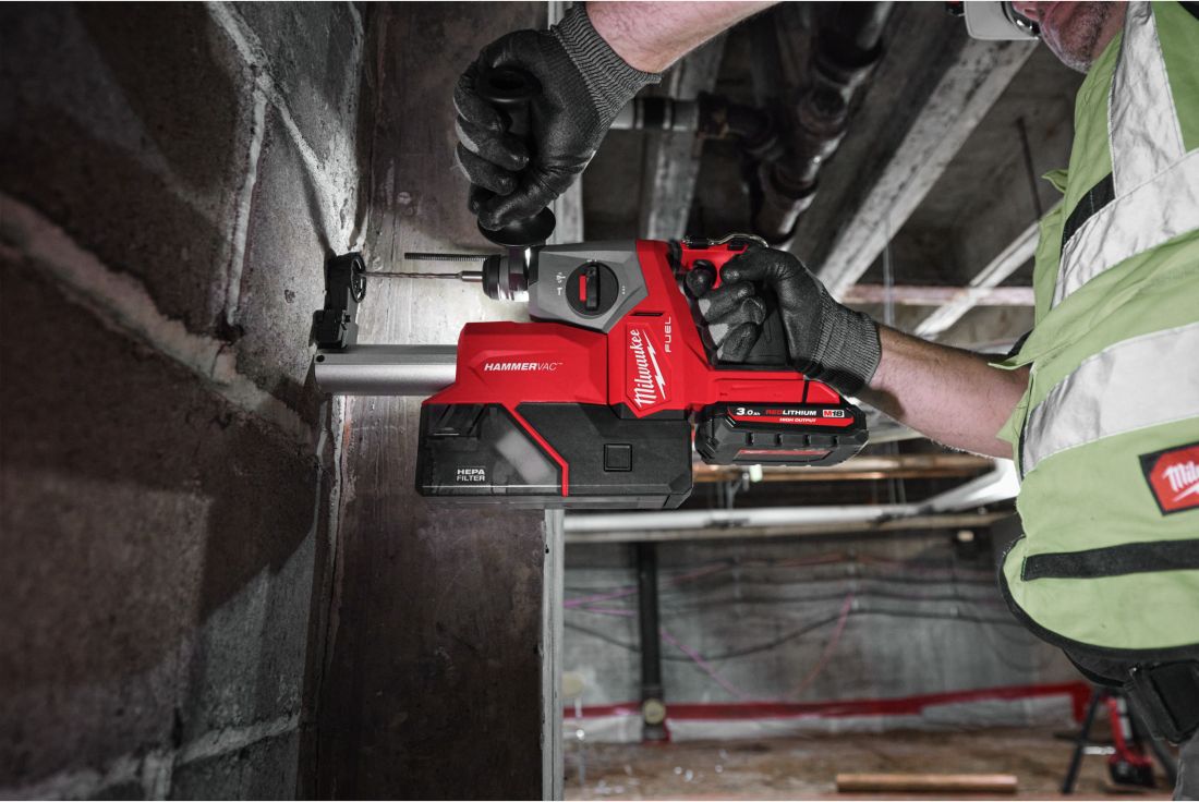 Перфоратор акумуляторний SDS-PLUS MILWAUKEE, M18 FHAC16-0X, 1,7Дж (каркас, HDкейс) (4933498583)