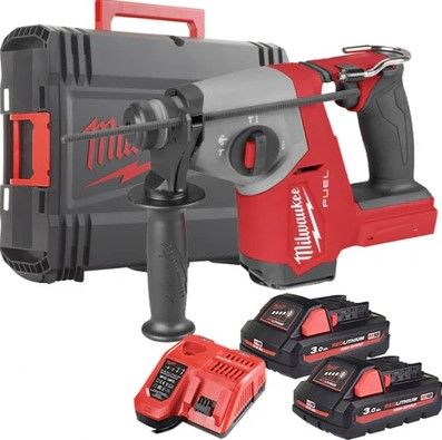 Перфоратор акумуляторний SDS-PLUS MILWAUKEE, M18 FHAC16-302X, 1,7Дж (зарядний пристрій М12-18 FC, 2 акумулятори М18 НВ3 3Аг, HDк (4933498584)