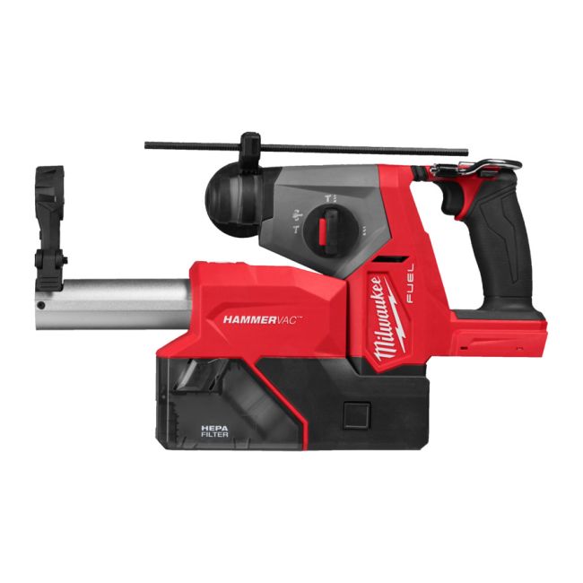 Перфоратор акумуляторний SDS-PLUS MILWAUKEE, M18 FHACDDE-0C, 1,7Дж (каркас, з пилососом) (4933498586)
