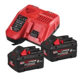 Енергокомплект Li-Ion MILWAUKEE, M18 FORGENRG-802 (зарядний пристрій M12-18 FC, 2 акумулятори М18 FВ8 8Аг, картонне пакування) (4933498612)